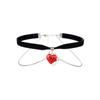 Gargantilla Diablo Lolita Encaje Flor Rosa Diseño Nicho Personalizado Halloween Collar Borla