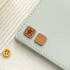 Etiqueta de Couro de Microfibra Desenho Animado, Etiqueta de Couro Estampada, Patch para Roupa, Etiqueta de Couro para Roupa de Boneca Pet DIY, Etiqueta de Urso com Rosto Sorridente