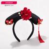 Tribunal de Menores Diadema de Concubina Imperial lindo Hanfu Traje Tang Accesorios para el cabello a cuadros Bandana para lavarse la cara de la madre Pinza para el cabello Tocado