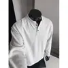 Sudadera retro de manga larga de marca moderna, chaqueta de otoño con cuello Henley y bordado de hilo rojo, Henley de peso pesado estilo americano