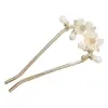 Nuevo pasador de pelo floral de perlas en forma de U estilo chino, pasador de borla de estilo antiguo de alta gama con flores, adecuado para combinar con cheongsam