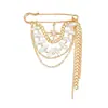 Joyería Transfronteriza Europea y Americana Broche Retro de Fragancia Pequeña Multicapa Ins Moda Pin de Borla de Estrella de Ocho Puntas Ropa para Mujer