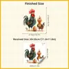 Huevo de caricatura gallo grande 3D visual autoadhesivo pegatinas de pared pared de fondo de habitación refrigerador pegatinas decorativas BR1112C