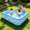 Em Estoque Novo Mais Vendido Piscina Inflável ao Ar Livre Quadrada Modelo Família Espessada Proteção Solar com Área de Brincadeiras Aquáticas Crianças Atacado