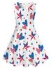 Venta Caliente Transfronteriza Casual Holgado Estrellas de Amor Americanas Impresión Digital 3D Dulces Niñas Sin Mangas Vestido de Princesa