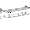 Pistola para trefilar alambre gris toallero sin perforaciones 304 acero inoxidable estante de almacenamiento juego de colgantes de ferretería para baño lujo ligero
