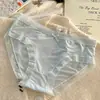 Calcinha Feminina de Seda Gelada Ultra Fina Sem Costura Verão Menina Calcinha Triângulo Feminina Roupa Íntima Máscara Feminina