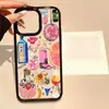 Capa de Celular Acrílica Graffiti Geada de Verão para iPhone 17 Pro, Apple 16 Furo Grande, 12ª Geração