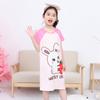 Camisón de niña 2025, nuevo pijama de verano de manga corta para niña, ropa de casa estilo occidental para niña grande, ropa exterior