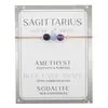 Pulsera Transfronteriza Nueva de Doce Constelaciones Combinación de Amatista y Piedra Lunar Pulsera de Cuentas Color Duradero Pulsera de Cadena Caja para Mujeres