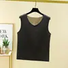 Colete Quente de Veludo Alemão Roupa Íntima Masculina Camisa Base Outono e Inverno Forrado com Fleece Espessado Sem Costura Justo Sem Mangas Colete de Veludo Dupla Face