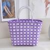 Cestas Coloridas Tejidas a Mano, Cestas de Verduras de Gran Capacidad, Cestas de Mano, Bolsos de Mano, Bolsas para Salidas de Picnic, Bolsas de Mano