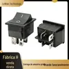 Interruptor Kcd4 Preto Total em Forma de Barco 4 Pinos 2 Posições 31*25mm Interruptor de Alimentação Preto de Quatro Pinos e Duas Posições