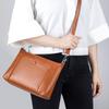Bolso sencillo de piel genuina para mujer Bolso de hombro de alta gama Bolso cuadrado pequeño moderno que combina con todo Bolso cruzado para madre Gran capacidad
