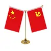 Sala de estar Patriótica Hogar Feng Shui Adorno de Bandera Roja Bandera Nacional China de Cinco Estrellas a Doble Cara Adorno de Mesa Hogar Familiar Pantalla de Escritorio