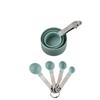 Juego de 8 Piezas de Cucharas Medidoras de Acero Inoxidable de Gran Capacidad y Tazas Medidoras de Plástico Fcm Cross-Border con Escala, Juego de Herramientas para Hornear para Uso Doméstico