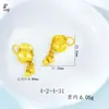 Animales de Oro Antiguo Bolsita de la Suerte Pequeña Accesorios Colgantes Pulsera Tejida a Mano Accesorios de Joyería Dorada Mate DIY Venta al por Mayor