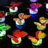 Pegatinas de mariposas luminosas para dormitorio y sala de estar, pared de fondo autoadhesiva con luz electrónica LED, decoración linda y romántica de escena navideña
