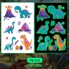Adesivos de Tatuagem de Dinossauro de Desenho Animado Luminosos para Homens e Mulheres à Prova d'Água e Duradouros Adesivo de Pele Natural para Braço Infantil Brinquedos
