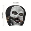 Funda de Reposacabezas para Coche con Estampado de Calavera Negra de Comercio Exterior Transfronterizo, Estilo Elástico Universal, Funda de Reposacabezas para Coche Original y Divertida