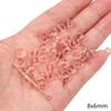 Cuentas Redondas de Color Sólido Transparente Rosa Vidrio Cuentas de Cristal Cuentas de Rueda Pulsera Pulsera Hecha a Mano Joyería