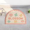 Alfombra de baño absorbente semicircular simple Ins, gruesa, antideslizante, para inodoro