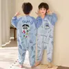 Pijama de una pieza para niño, nuevo traje de gateo de algodón puro para niño de primavera y otoño, ropa de casa para bebé, saco de dormir de una pieza para niños