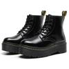 Botas estilo Martin Jadon europeas y americanas de suela gruesa de 6 ojales estilo británico para mujer de cuero 1460 botas cortas de suela tipo muffin con cordones botas de overol