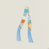 Pañuelo Pequeño con Borlas 130*5cm Tejido de Sarga Imitación Seda Pañuelo de Seda para Mujer, Corbata de Cuello de Moda y Versátil, Correa para Bolso