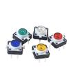 12X12X7.3MM con interruptor táctil ligero microinterruptor de tecla interruptor de llave micro switch pin vertical 12*12 LED con luz
