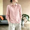 2026 Camisa Nueva de Doble Capa Primavera/Otoño Color Sólido Manga Larga Suave Adelgazante Holgada Cardigan Superior Moda Versátil