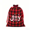Bolsas de Algodón con Cordón, Bolsas para Empaque de Regalos Navideños, Bolsas de Tela con Cordón, Bolsas de Algodón para Almacenamiento de Dulces Transfronterizas