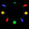 Colar luminoso Colar de Natal 9 Luzes LED luminosa corda de luz Adereços de festa de Natal lâmpada joias luminosas