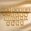 Moda Europea y Americana Pendientes de Acero Inoxidable Temperamento Dorado Versátiles Sensación de Alta Gama Resistentes al Color Retro Nicho Pendientes de Botón Adornos para Orejas