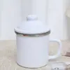 Tanque de óleo de banha esmaltado com tela de filtro de aço inoxidável tanque de óleo de banha binaural tanque esmaltado simples tanque de óleo esmaltado doméstico