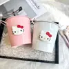 Porta lapiceros de Hierro Simple Hello Kitty Corazón Lindo Femenino Gran Capacidad Cubo de Almacenamiento de Escritorio para Estudiantes Oficina