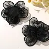 Hermoso y brillante tul con pedrería y accesorios de flor de camelia para ropa DIY, accesorios para el cabello y decoraciones de corsage