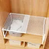 Estante Retráctil para Armario, Artefacto para Organizar Capas, Gabinete para Ropa, Utilización del Espacio Interior, Gabinete de Cocina, Divisor Extraíble, Zapatero
