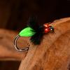 Juego de anzuelos para moscas y mosquitos venenosos, cebo Micro Luya, anzuelo de pesca con boca de caballo, anzuelo para insectos venenosos, tira blanca, tira de harina, semilla de melón, lentejuelas, cebo falso