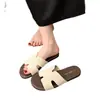 Chinelos de Linho Estilo Coreano para Mulheres, Novo Modelo de Verão, Sandálias em Forma de H, Estilo Férias, Sandálias Macias Planas de Praia