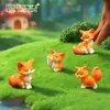 Micro-paisaje Lindas Figuras de Familia de Zorros Pequeños Kawaii Partículas Jardinería Paisajismo DIY Accesorios Decorativos Adornos Mini