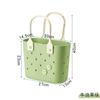 Cesta de picnic portátil color crema para exteriores, hogar, creativa, material suave, base con drenaje, para lavar, baño, inodoro, cesta de almacenamiento