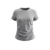 Camiseta Básica de Manga Corta Versátil de Color Sólido para Mujer Heyhenry de Verano, Corte Ajustado, Ceñida a la Cintura, Cuello Redondo