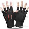 Guantes de Dos Dedos para Hombre, Guantes de Ciclismo Finos Transpirables de Seda de Hielo, Guantes sin Dedos Antidesgaste de Medio Dedo para Conducir, Guantes de Pesca