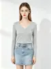 Camiseta Feminina Yidi Leve de Algodão Puro com Manga Curta, Caimento Solto, Emagrecimento, Versátil, Marca Trendy Ins, Novo Item Quente de Verão