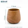 Madera de Nogal Sudamericano Hecho a Mano Vintage Taza de Té para el Hogar Ecológica Estilo Japonés Creativa Exterior Taza de Madera Maciza