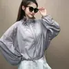 Chaqueta de protección solar de manga larga con cuello alto estilo coreano, prenda exterior holgada para mujer, nuevo modelo de verano 2026, versátil y estiliza la figura, adecuada para usar como capa exterior