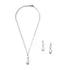 Conjunto de Collar y Pendientes de Perla de Imitación Forma de Gota de Agua, Conjunto de Joyería Simple y Elegante, Conjunto de Dos Piezas con Diseño Dulce