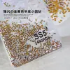 Diamantes Sueltos Ss4 Ab Rhinestones en Forma de Abanico King para Uñas, Rhinestones Super Brillantes en Forma de Abanico, Rhinestones Redondos de Vidrio Iridiscentes Aurora con Base Plana
