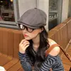 Gorra Británica Retro Pico de Pato para Mujer Primavera Otoño Estilo Nuevo Compras Callejeras Salidas Hace que la Cara se Vea Más Pequeña Boina de Doble Cara Ponerse Hacia Adelante
